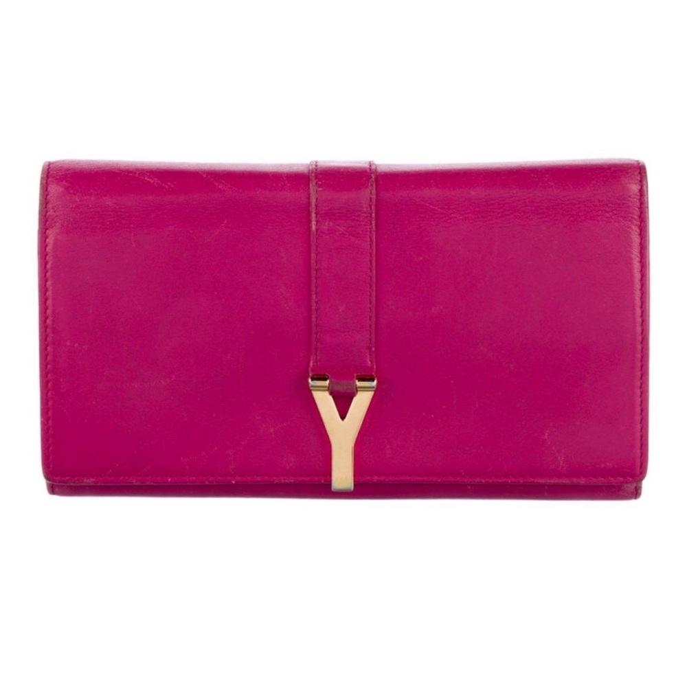 Yves Saint Laurent Pink Leather Wallet